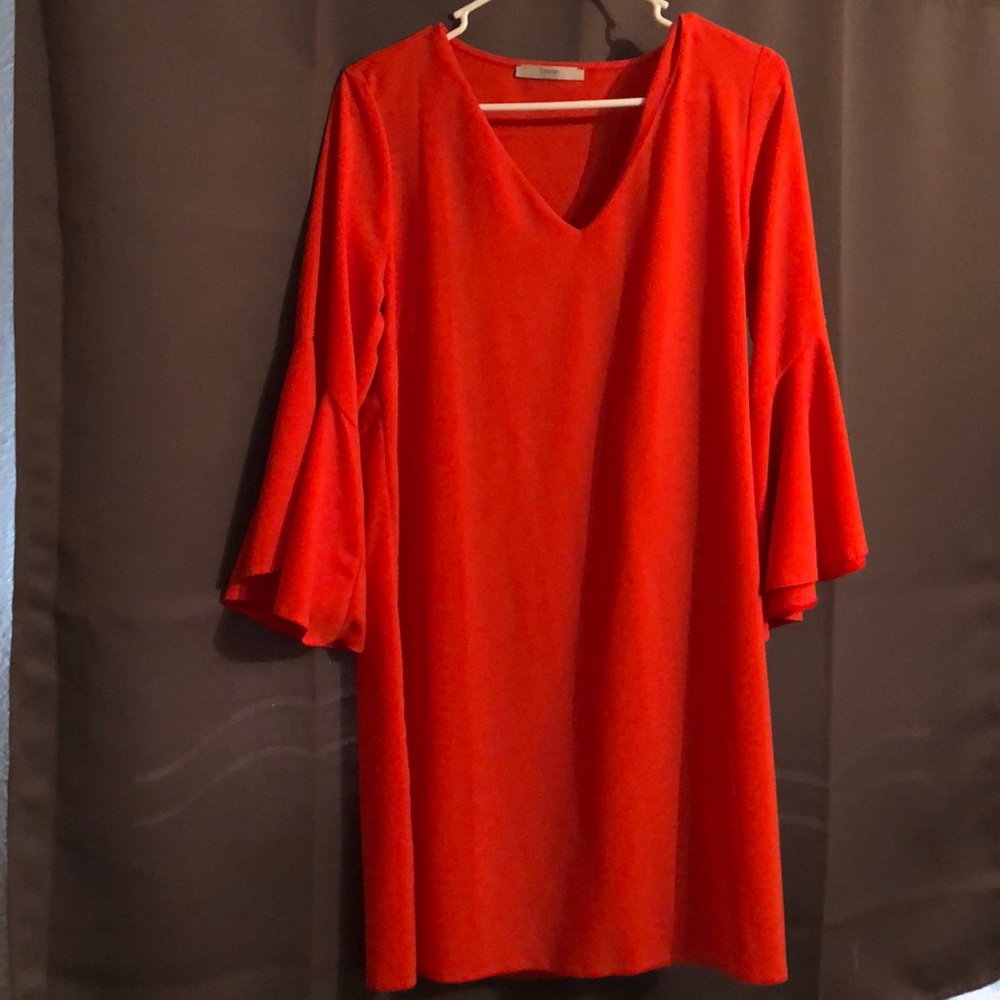 George orange flutter sleeve dress orange size 8